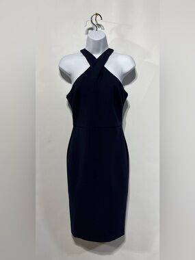 LIKELY Carolyn Halter Sheath Dress In Navy Blue Size 6 New With Tags